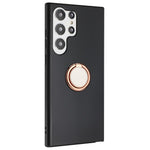 For Samsung Galaxy S25 Ultra Matte Case Ring Kickstand Soft TPU Phone Cover