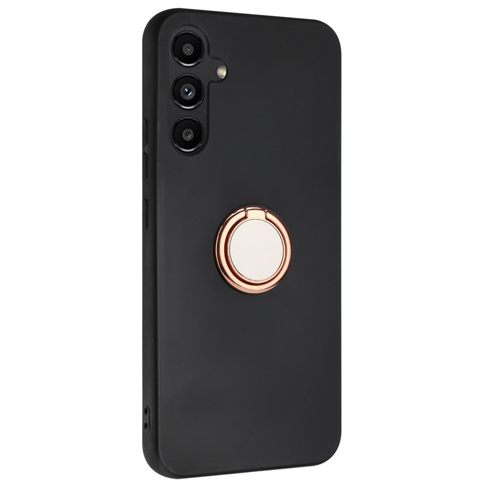 For Samsung Galaxy S25 Matte Case Ring Kickstand Soft TPU Phone Cover