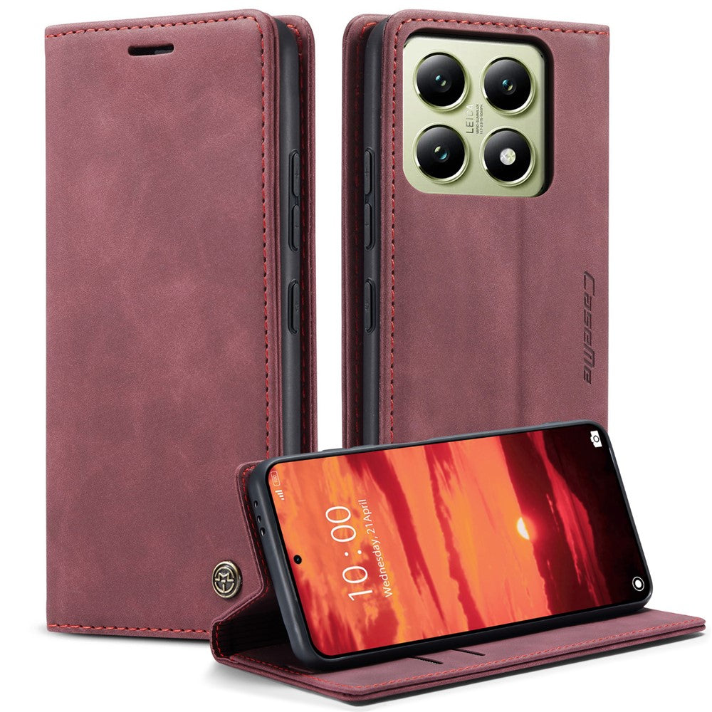 CASEME For Xiaomi 14T Case  013 Series Card Holder Stand Leather Phone Cover