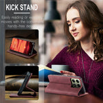 CASEME For Xiaomi 14T Case  013 Series Card Holder Stand Leather Phone Cover