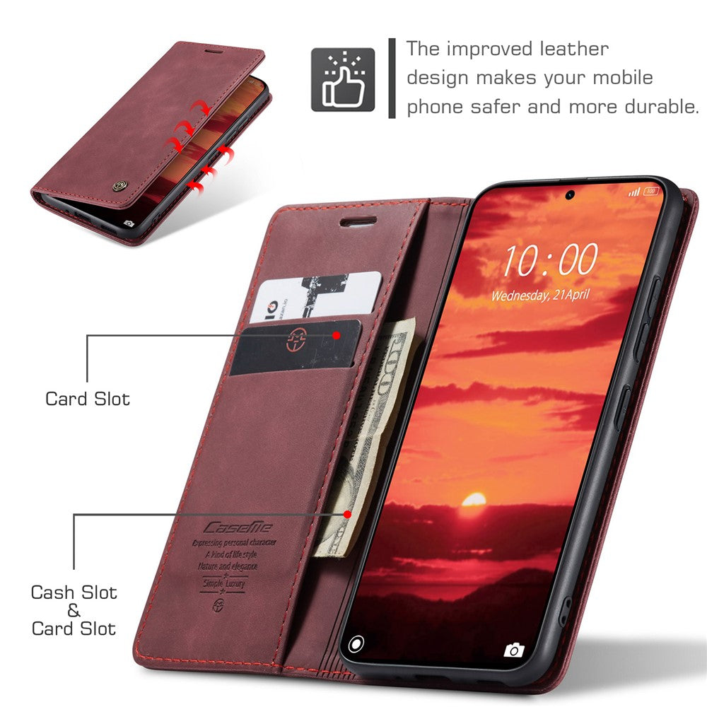 CASEME For Xiaomi 14T Case  013 Series Card Holder Stand Leather Phone Cover