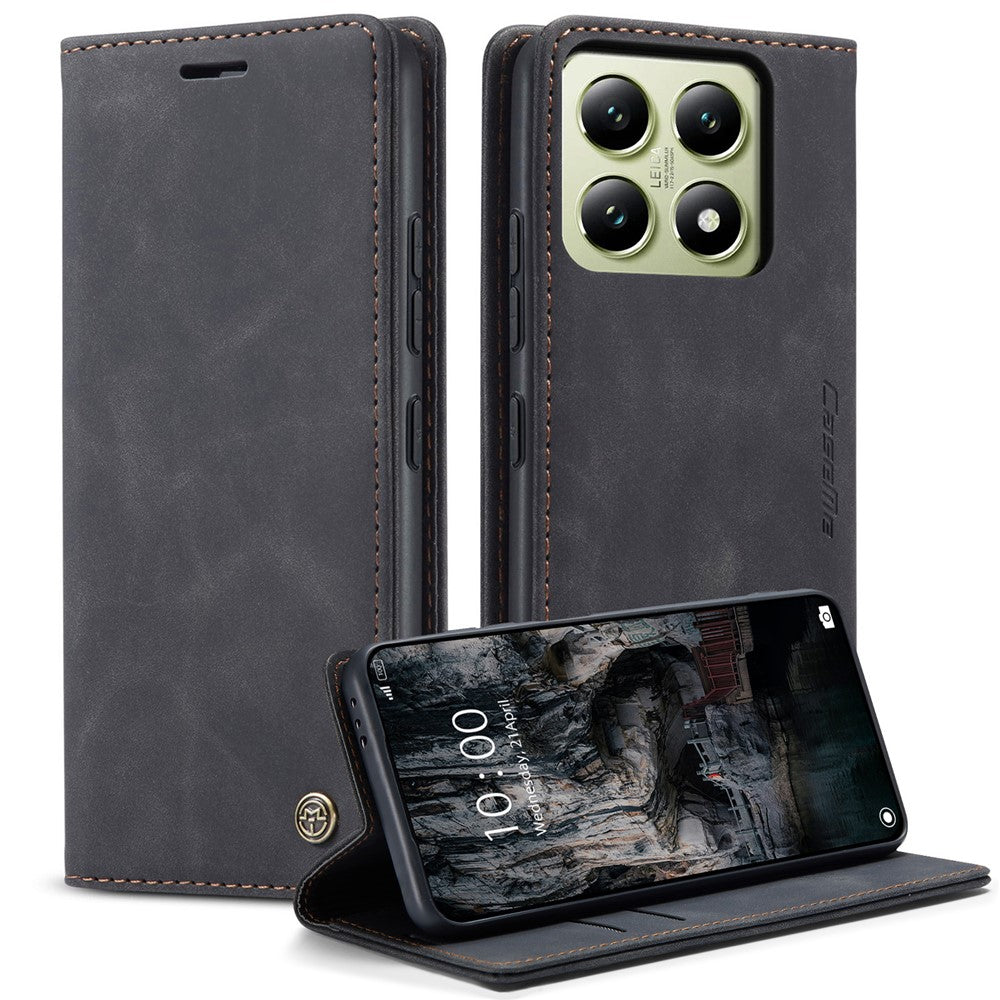 CASEME For Xiaomi 14T Case  013 Series Card Holder Stand Leather Phone Cover