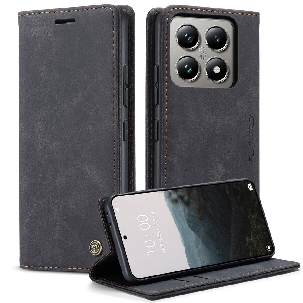 CASEME For Xiaomi 14T Pro Case  013 Series Card Holder Stand Leather Phone Cover