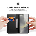 DUX DUCIS Hivo Series For Samsung Galaxy S25 Case Cowhide Leather RFID Blocking Wallet Stand Flip Phone Cover