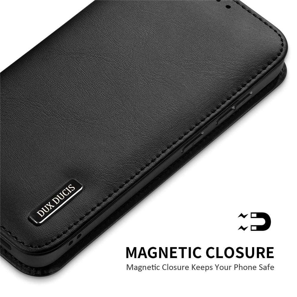 DUX DUCIS Hivo Series For Samsung Galaxy S25 Case Cowhide Leather RFID Blocking Wallet Stand Flip Phone Cover