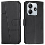 Xiaomi Redmi Note 14 5G-skal, stativ, fällbart läderfodral, skyddande mobilfodral