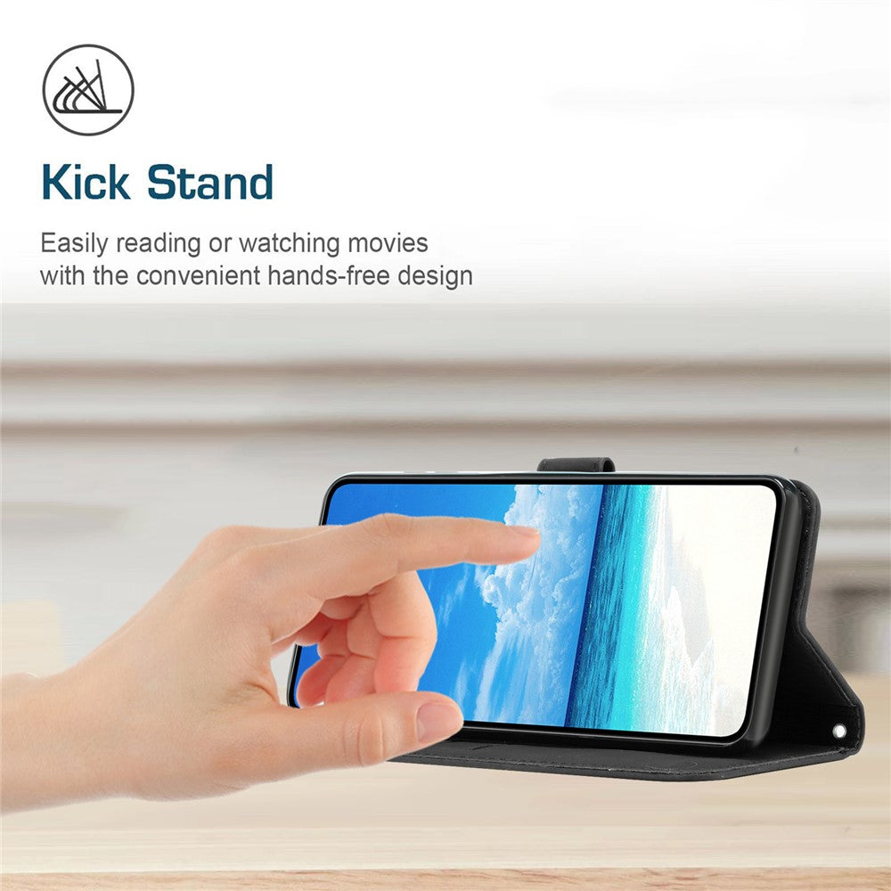 For Xiaomi Redmi Note 14 Pro+ 5G / Note 14 Pro 5G / Poco X7 5G Case Viewing Stand PU Leather Phone Cover Imprinted Pattern