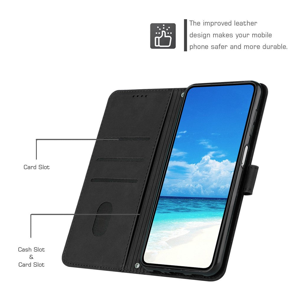 For Xiaomi Redmi Note 14 Pro+ 5G / Note 14 Pro 5G / Poco X7 5G Case Viewing Stand PU Leather Phone Cover Imprinted Pattern