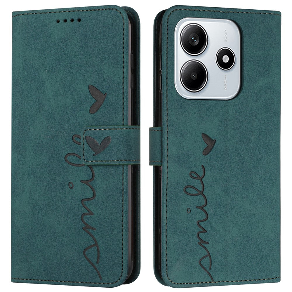 For Xiaomi Redmi Note 14 5G Case Viewing Stand PU Leather Phone Cover Imprinted Pattern