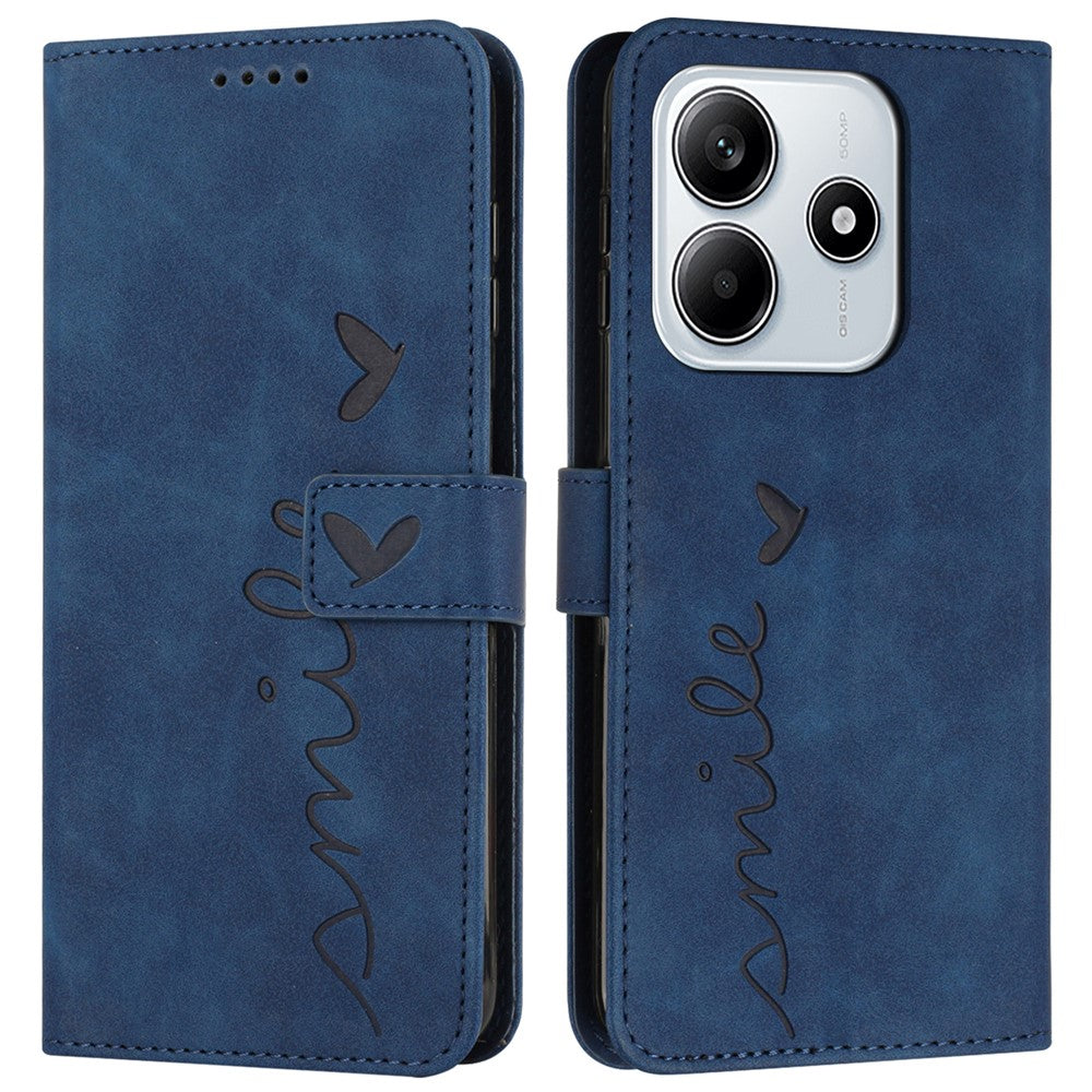 For Xiaomi Redmi Note 14 5G Case Viewing Stand PU Leather Phone Cover Imprinted Pattern