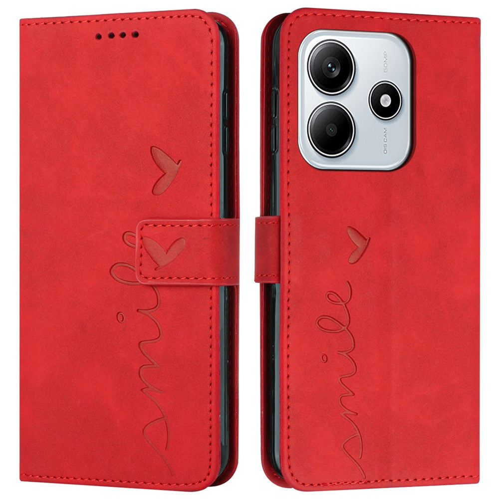 For Xiaomi Redmi Note 14 5G Case Viewing Stand PU Leather Phone Cover Imprinted Pattern