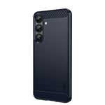 MOFI til Samsung Galaxy S25+ Bagcover Børstet tekstur Kulfiber Blød TPU-cover