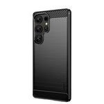 MOFI For Samsung Galaxy S25 Ultra Back Cover  Brushed Texture Carbon Fiber Soft TPU Case