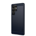 MOFI For Samsung Galaxy S25 Ultra Back Cover  Brushed Texture Carbon Fiber Soft TPU Case