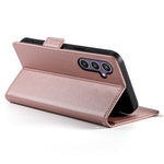 DF-010 For Samsung Galaxy S25 Stand Case PU Leather Wallet Phone Cover