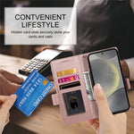 DF-010 For Samsung Galaxy S25 Stand Case PU Leather Wallet Phone Cover