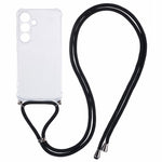 For Samsung Galaxy S25+ Case Reinforced Corner TPU Clear Phone Cover with Lanyard
