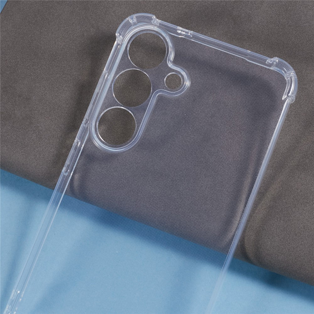 For Samsung Galaxy S25+ Case Reinforced Corner TPU Clear Phone Cover with Lanyard
