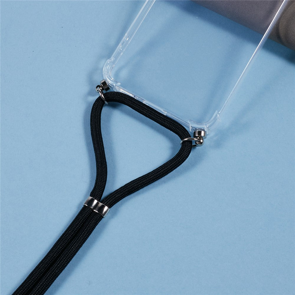 For Samsung Galaxy S25+ Case Reinforced Corner TPU Clear Phone Cover with Lanyard