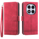 DIERFENG DF-03 For Xiaomi Redmi Note 14 Pro 5G / Poco X7 5G Leather Case Lines Imprint Wallet Phone Cover