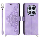 For Xiaomi Redmi Note 14 Pro 5G / Poco X7 5G Case Flower Pattern PU Leather Wallet Phone Cover with Strap