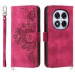 For Xiaomi Redmi Note 14 Pro 5G / Poco X7 5G Case Flower Pattern PU Leather Wallet Phone Cover with Strap