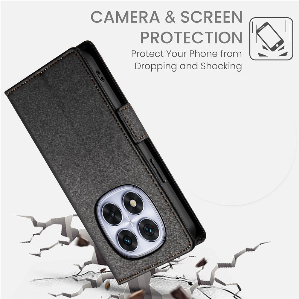 DF-010 For Xiaomi Redmi Note 14 Pro 5G / Poco X7 5G Stand Case PU Leather Wallet Phone Cover