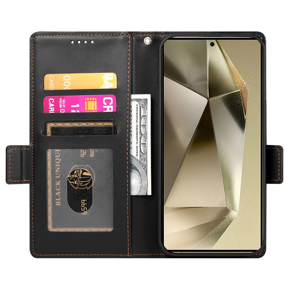 DF-010 For Samsung Galaxy S25 Ultra Stand Case PU Leather Wallet Phone Cover