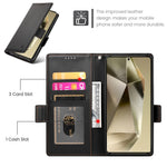 DF-010 For Samsung Galaxy S25 Ultra Stand Case PU Leather Wallet Phone Cover