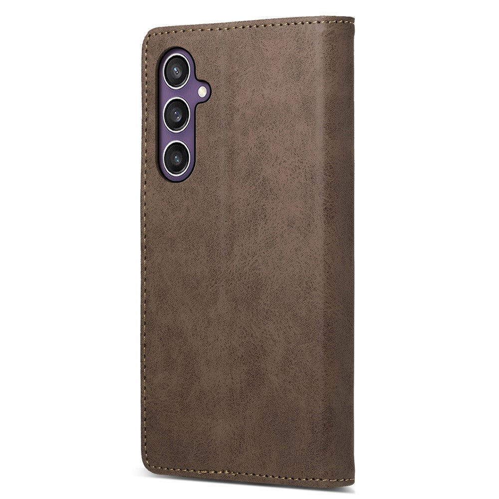 DF-05 For Samsung Galaxy S25 Wallet Case RFID Blocking PU Leather Phone Cover