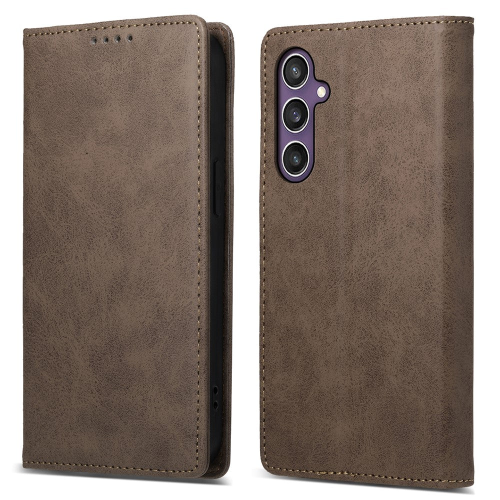 DF-05 For Samsung Galaxy S25 Wallet Case RFID Blocking PU Leather Phone Cover