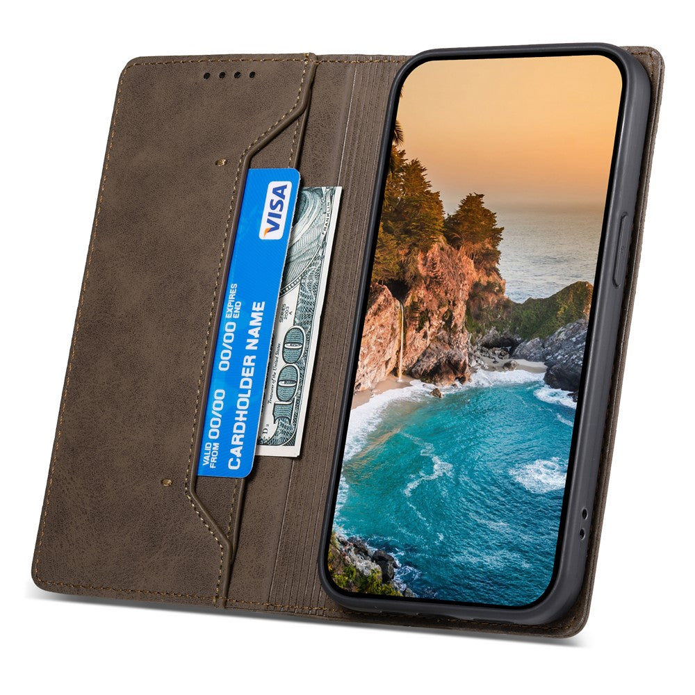 DF-05 For Samsung Galaxy S25 Wallet Case RFID Blocking PU Leather Phone Cover