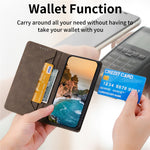 DF-05 For Samsung Galaxy S25 Wallet Case RFID Blocking PU Leather Phone Cover