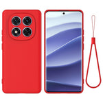 For Xiaomi Redmi Note 14 Pro 5G / Poco X7 5G Case Liquid Silicone Anti-Scratch Phone Cover with Hand Strap