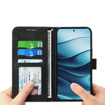 DIERFENG DF-03 For Xiaomi Redmi Note 14 5G Leather Case Lines Imprint Wallet Phone Cover