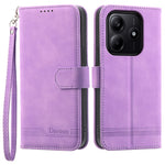 DIERFENG DF-03 For Xiaomi Redmi Note 14 5G Leather Case Lines Imprint Wallet Phone Cover