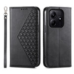 Xiaomi Redmi Note 14 5G-skal med kalvstruktur i PU-läder och plånbok