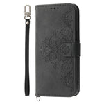For Xiaomi Redmi Note 14 5G Case Flower Pattern PU Leather Wallet Phone Cover with Strap