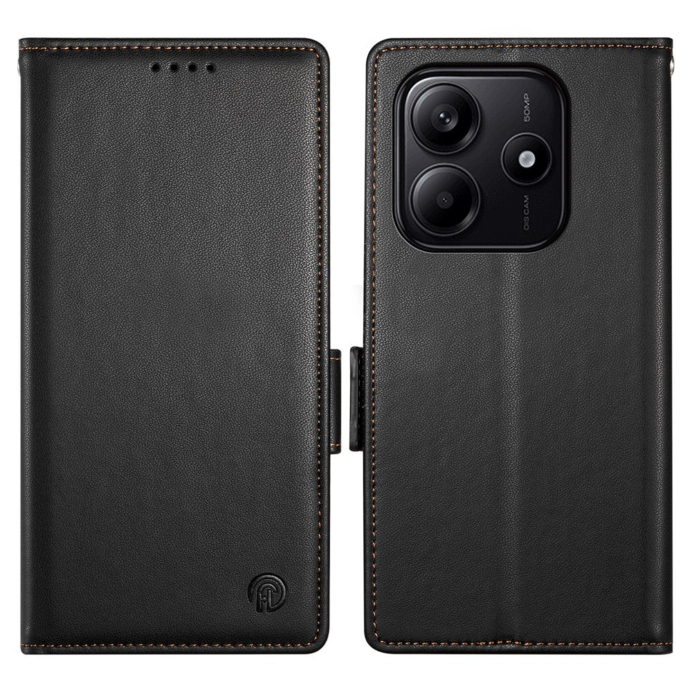 DF-010 For Xiaomi Redmi Note 14 5G Stand Case PU Leather Wallet Phone Cover