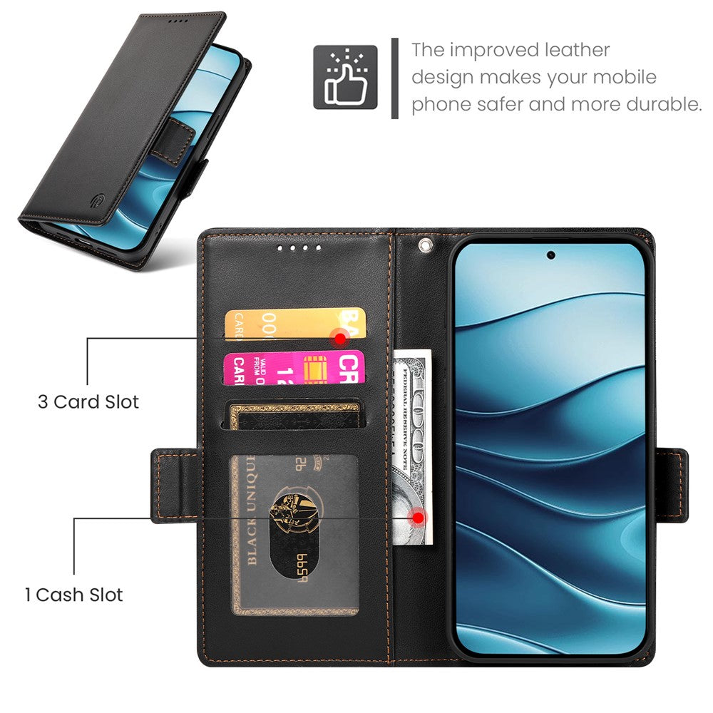 DF-010 For Xiaomi Redmi Note 14 5G Stand Case PU Leather Wallet Phone Cover
