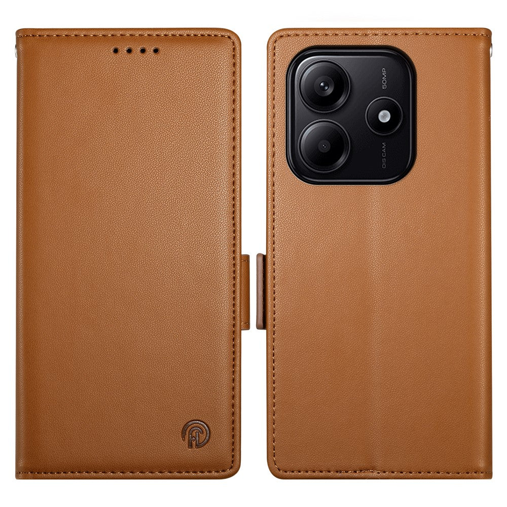 DF-010 For Xiaomi Redmi Note 14 5G Stand Case PU Leather Wallet Phone Cover