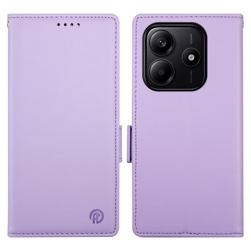 DF-010 For Xiaomi Redmi Note 14 5G Stand Case PU Leather Wallet Phone Cover