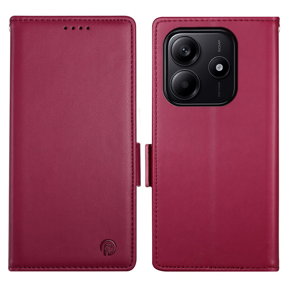DF-010 For Xiaomi Redmi Note 14 5G Stand Case PU Leather Wallet Phone Cover