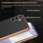 AZNS For Samsung Galaxy S25 Case Electroplating Crocodile Texture PU+TPU Phone Cover