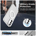 For Samsung Galaxy A25 5G (Global) (161mm) Magnetic Case PC+TPU+PET Anti-Drop Phone Cover