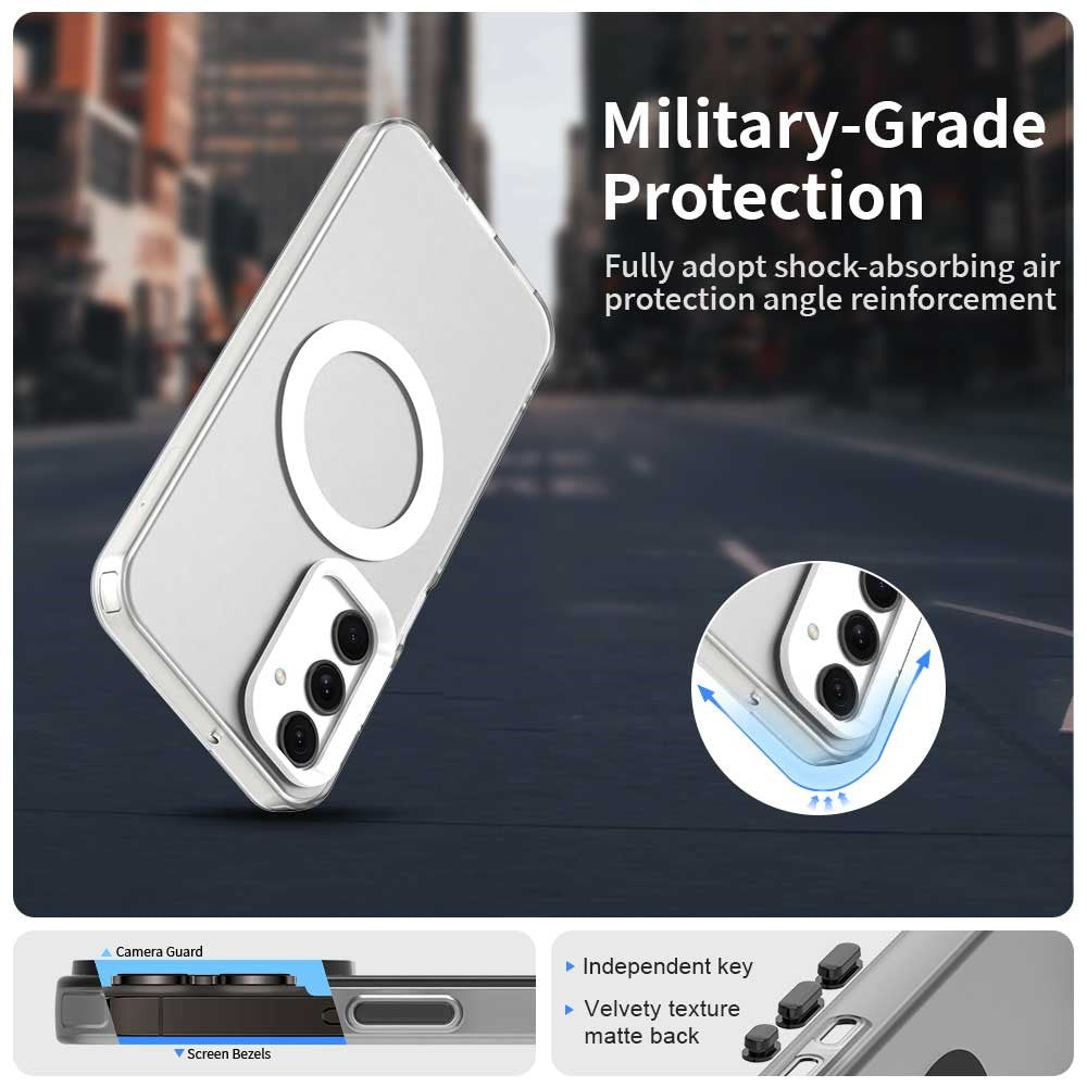 For Samsung Galaxy A25 5G (Global) (161mm) Magnetic Case PC+TPU+PET Anti-Drop Phone Cover
