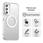 Til Samsung Galaxy A15 4G / 5G Magnetisk Etui PC+TPU+PET Anti-Fald Telefoncover