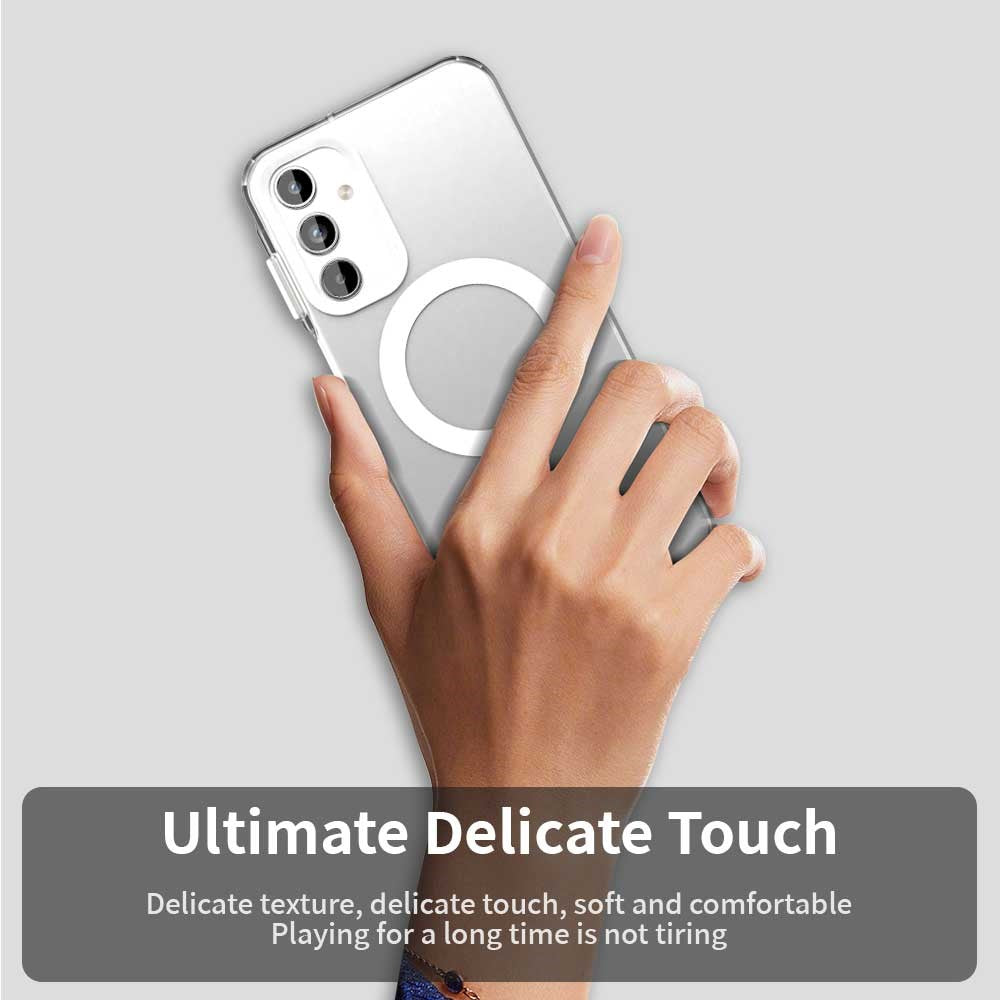 Til Samsung Galaxy A15 4G / 5G Magnetisk Etui PC+TPU+PET Anti-Fald Telefoncover