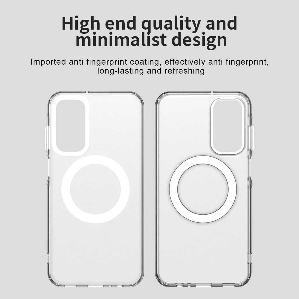 Til Samsung Galaxy A15 4G / 5G Magnetisk Etui PC+TPU+PET Anti-Fald Telefoncover