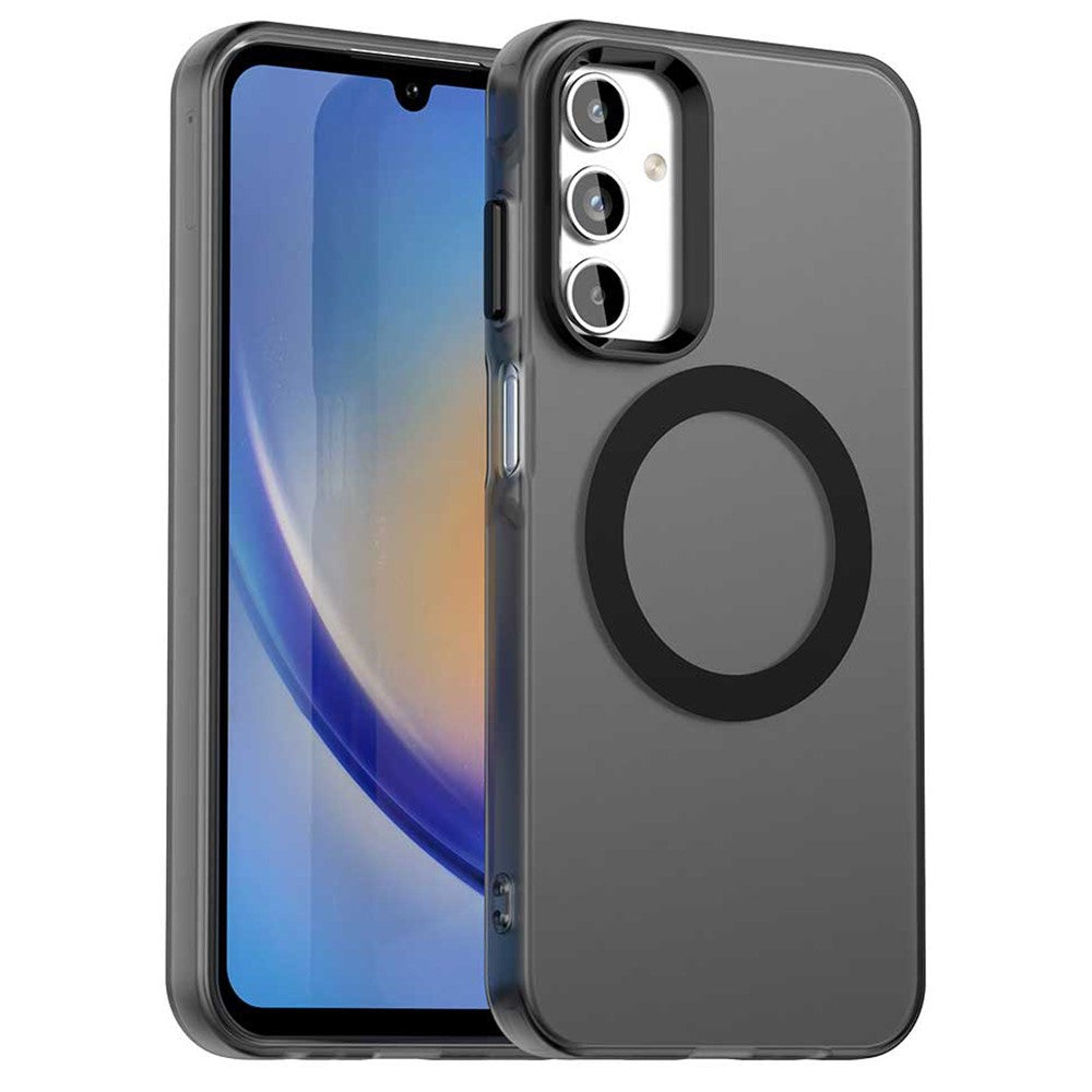 Til Samsung Galaxy A15 4G / 5G Magnetisk Etui PC+TPU+PET Anti-Fald Telefoncover